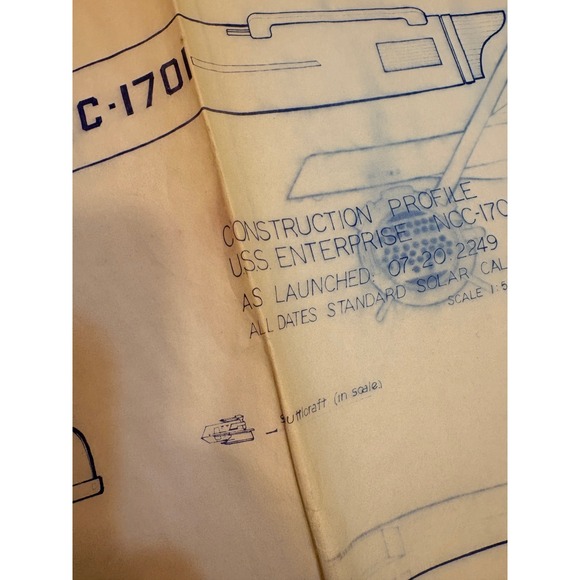 Star Trek USS Enterprise NCC 1701 Blueprint Plans Starship Productions Original - Picture 9 of 12